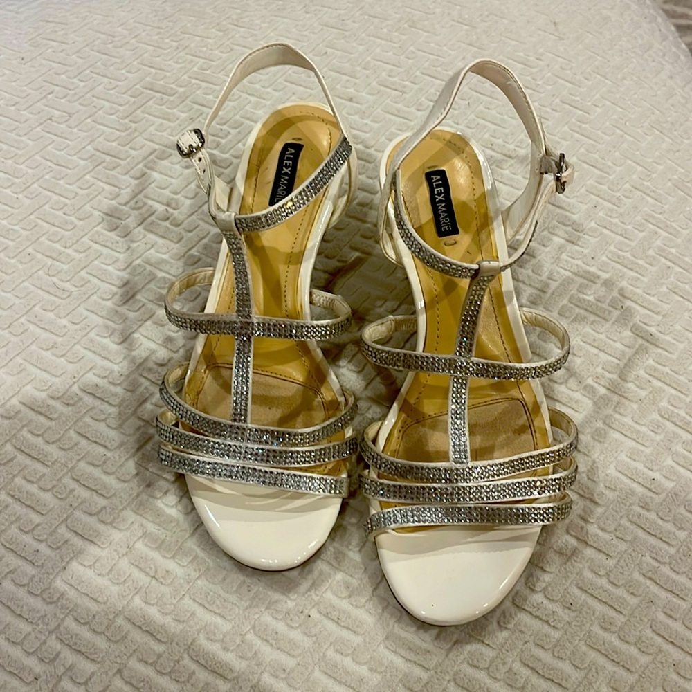 Alex Marie white Slingback Heels